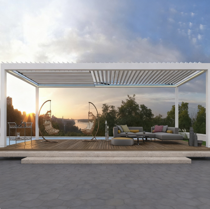 Smart Garden Construct - Aluminum Venetian Pergola,Electric Smart Sun Room