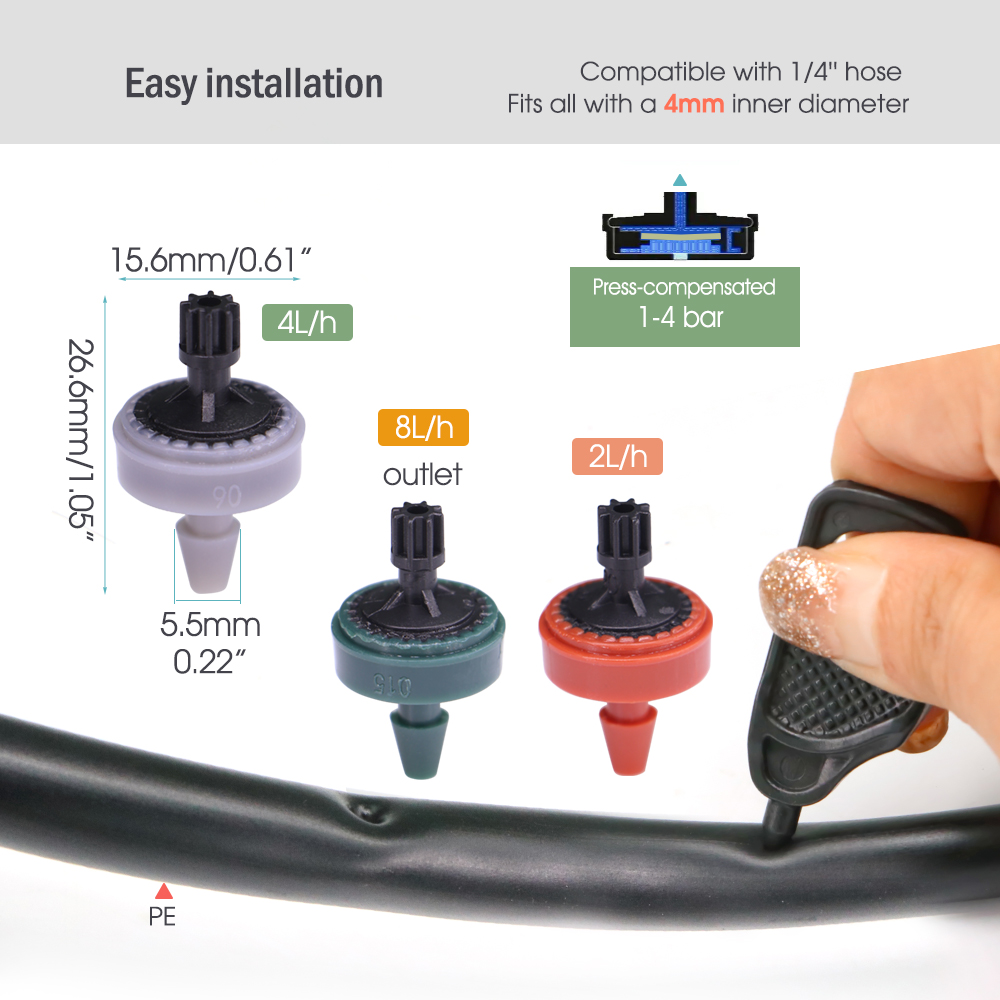 20M 2/4/8L Compensating Droppe - Smart Garden Sprinkler System 评论和价格