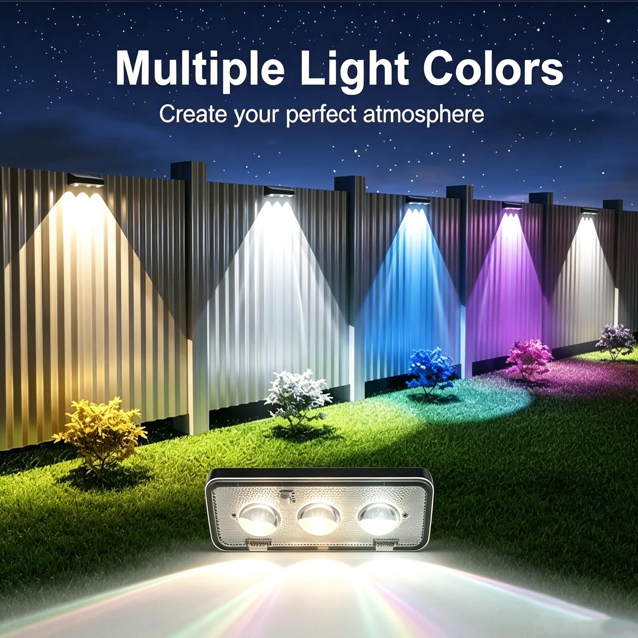 RGB Solar Fence Lights Outdoor - Smart Garden Smart Fence 评论和价格