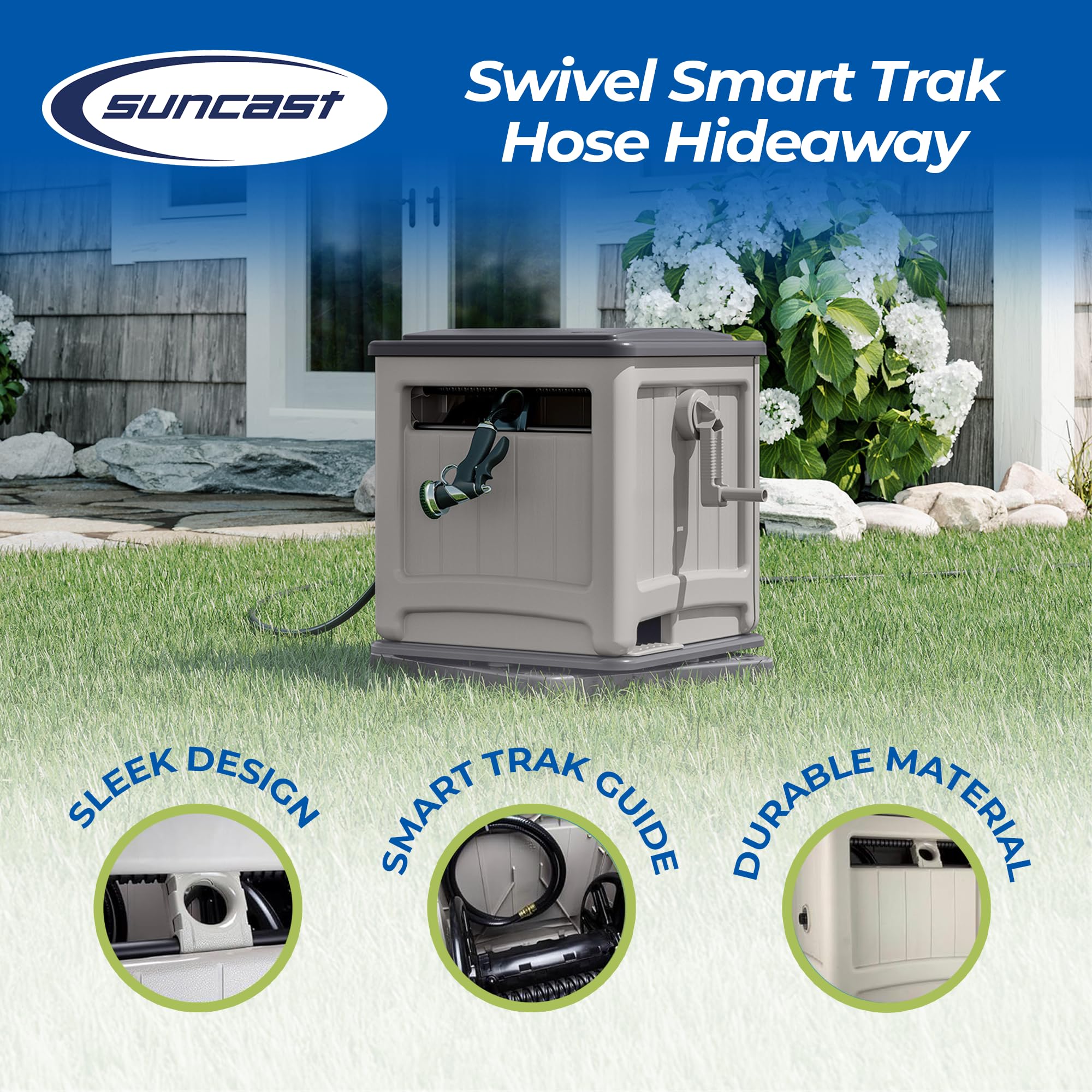 Swivel Smart Trak Hose Hideawa - Smart Garden Hose 评论和价格