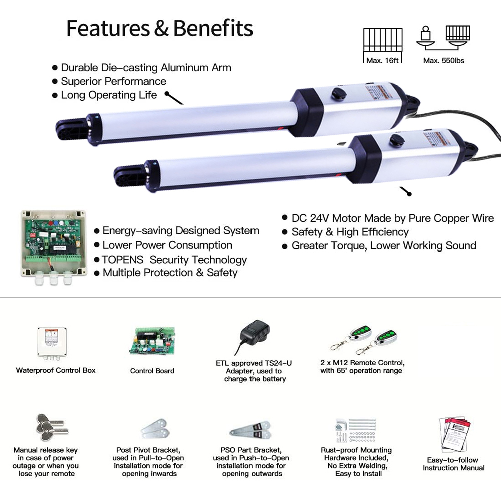MK702 200KG Auto Swing Gate Op - Smart Garden Smart Fence 评论和价格
