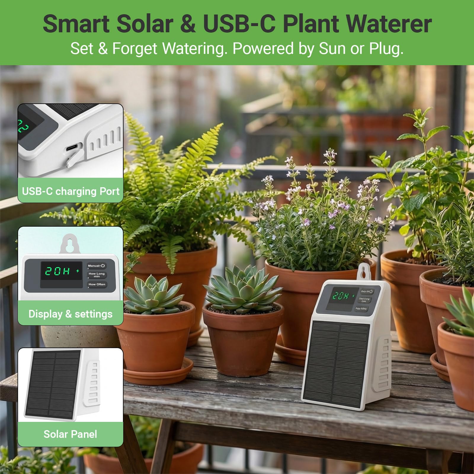 Upgraded Solar Drip Irrigation - Smart Garden Sprinkler System 评论和价格