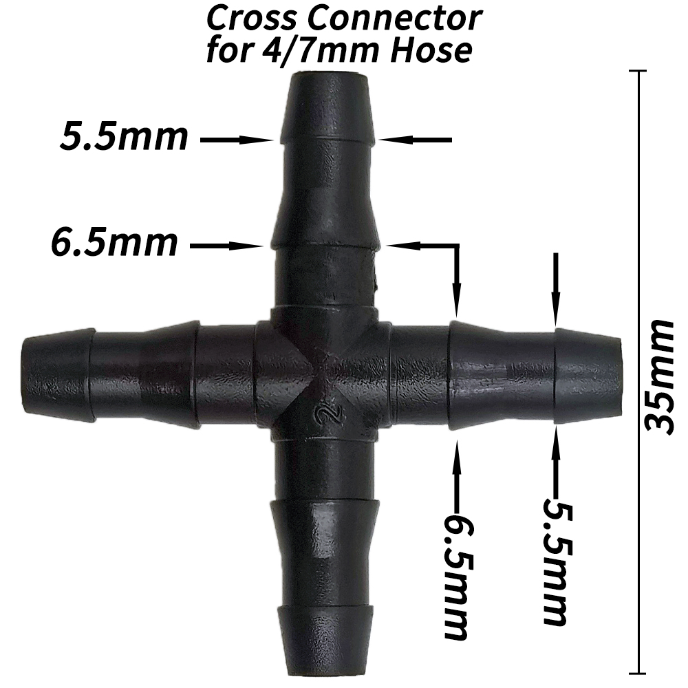 WUJIE 10-100PCS 1/4'' Cross Co - Smart Garden Hose 评论和价格