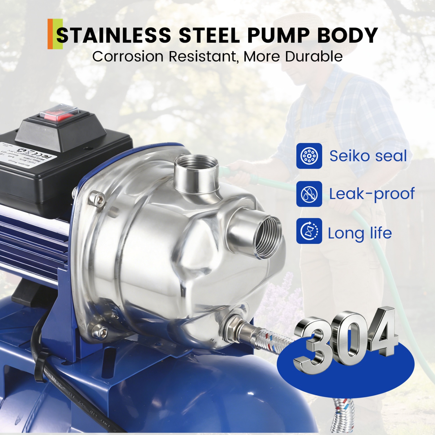 3/4 HP/1HP/1.6HP Shallow Well  - Smart Garden Sprinkler System 评论和价格