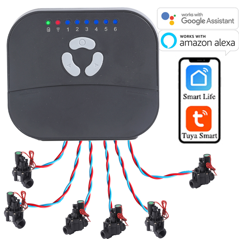 6 Zone WIFI Connect Tuya Smart - Smart Garden Iot 评论和价格